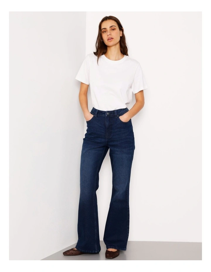 Organic Cotton Blend Flare Jean in Blue Moon image 1