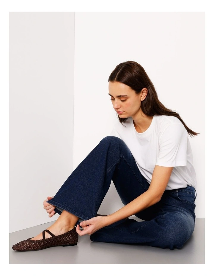 Organic Cotton Blend Flare Jean in Blue Moon image 2