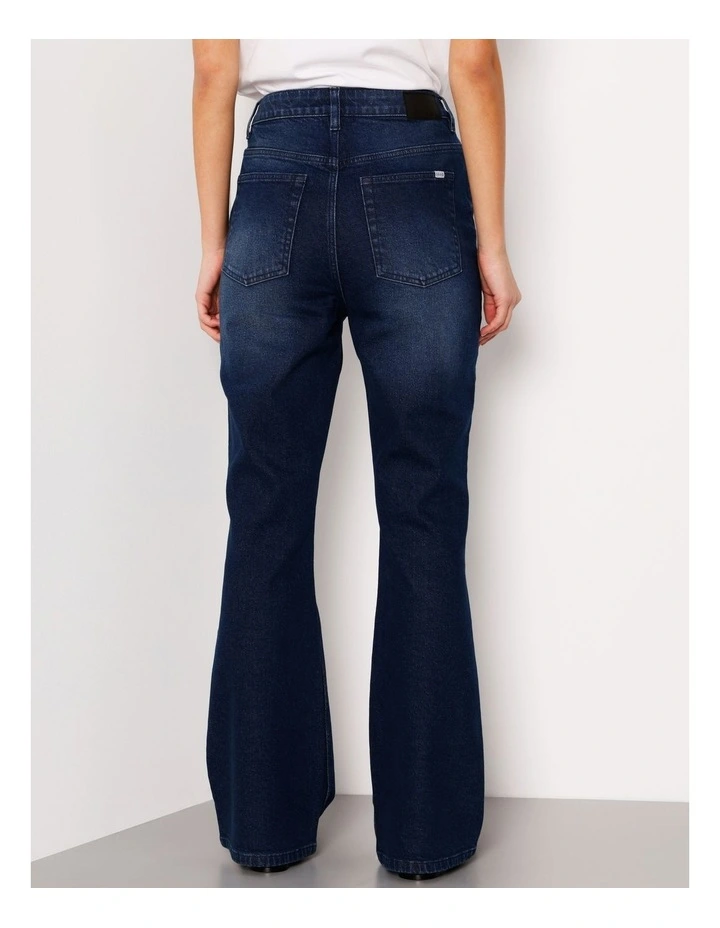 Organic Cotton Blend Flare Jean in Blue Moon image 5
