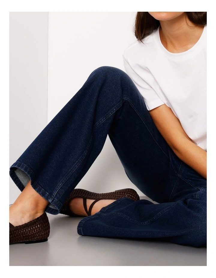 Organic Cotton Blend Flare Jean in Blue Moon image 7