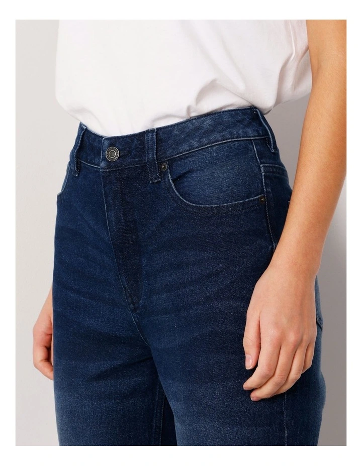 Petite Organic Cotton Blend Flare Jean in Blue Moon image 2