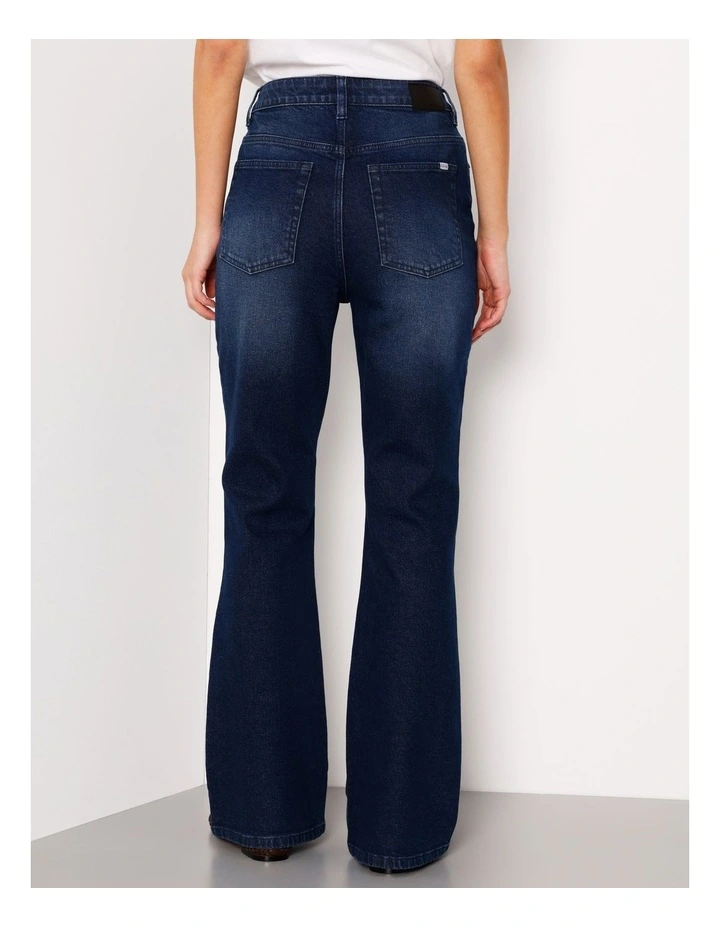 Petite Organic Cotton Blend Flare Jean in Blue Moon image 3