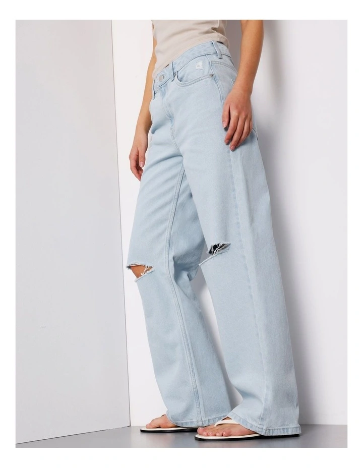 Low Rise Baggy Jean in Ice Blue image 3