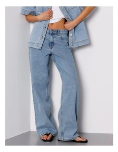 Low Rise Baggy Jean in Surf Blue