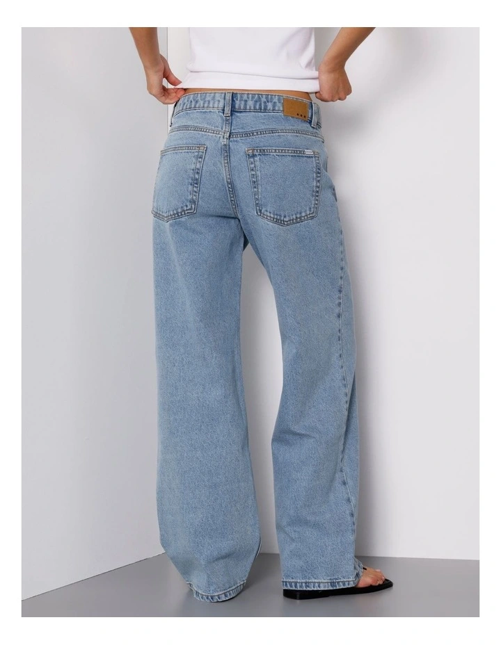 Low Rise Baggy Jean in Surf Blue image 5