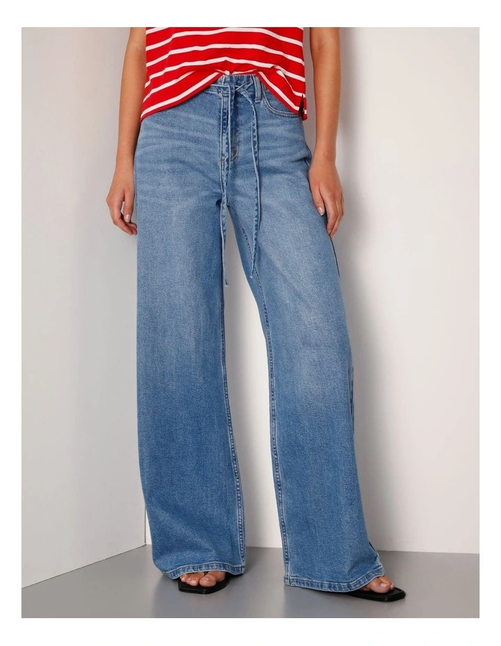 Soft Elastic Waist Jean In Cloud Blue image 1