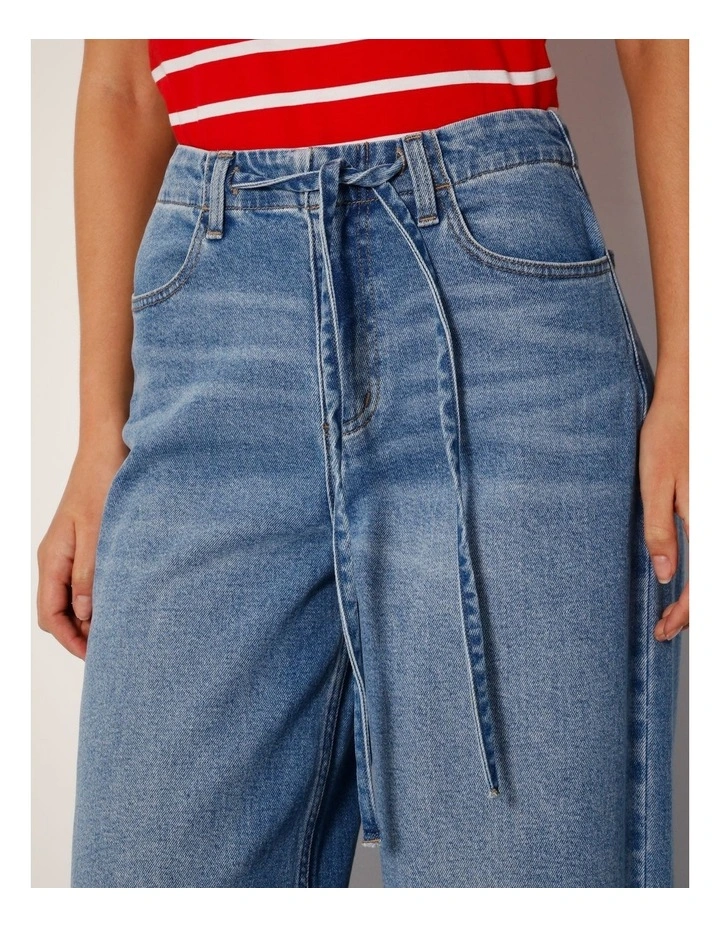 Soft Elastic Waist Jean In Cloud Blue image 3