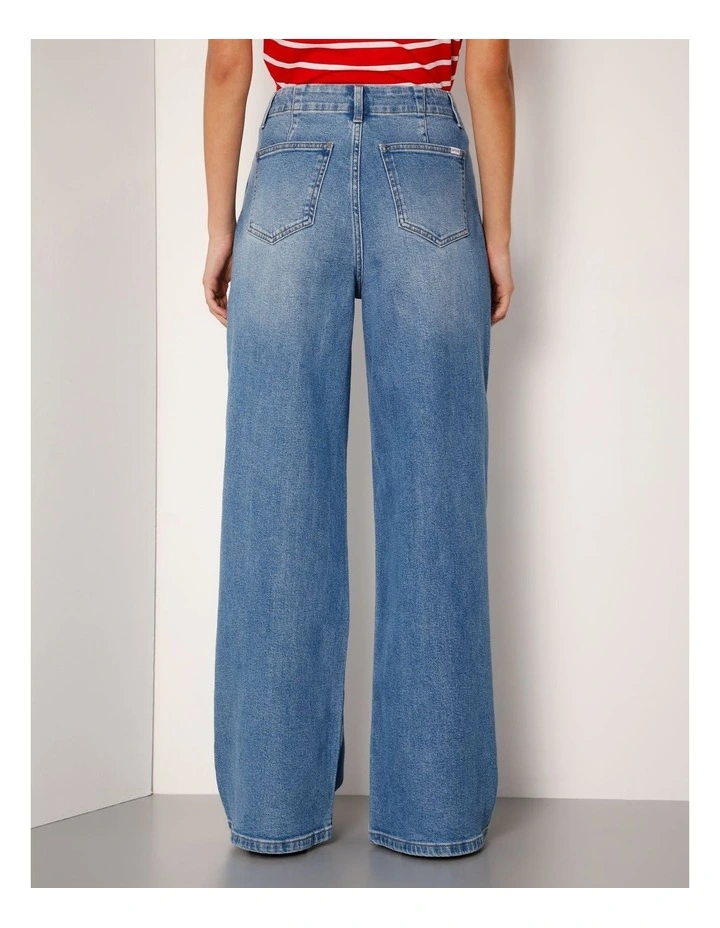 Soft Elastic Waist Jean In Cloud Blue image 4