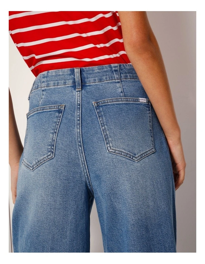 Soft Elastic Waist Jean In Cloud Blue image 5