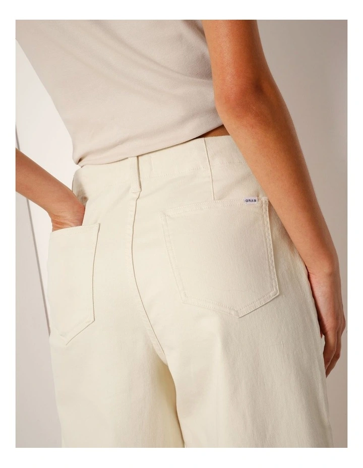 Soft Elastic Waist Jean In Natural image 5