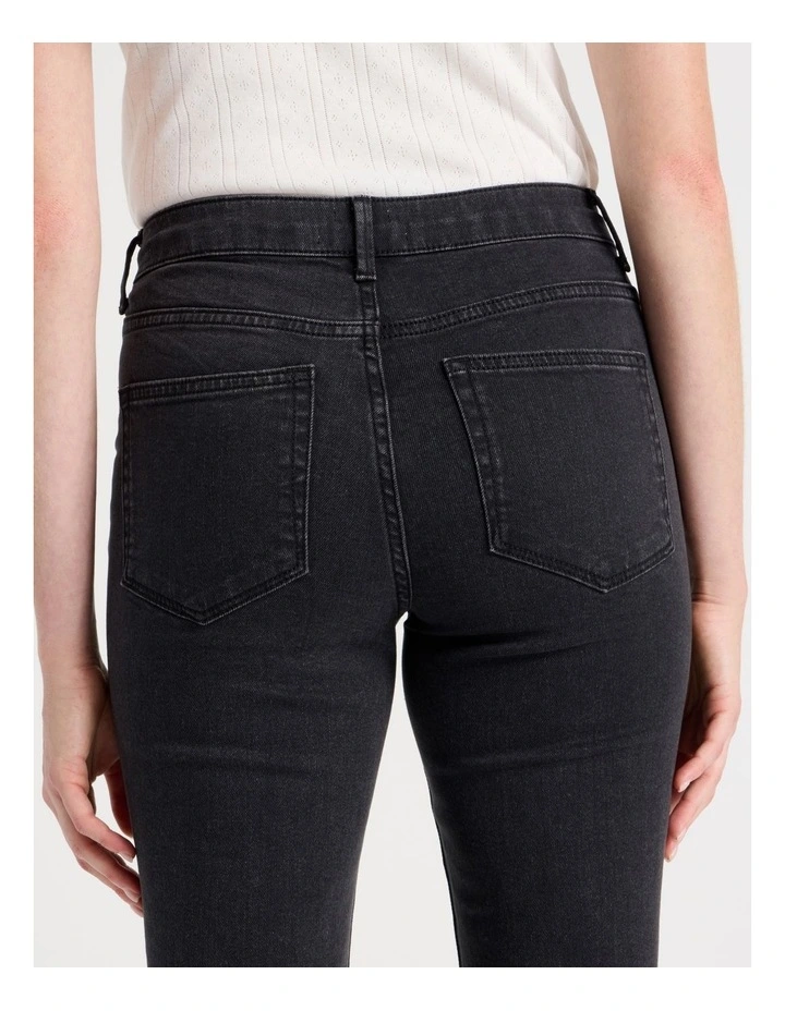 Skinny Mid Rise Jean In Black image 7
