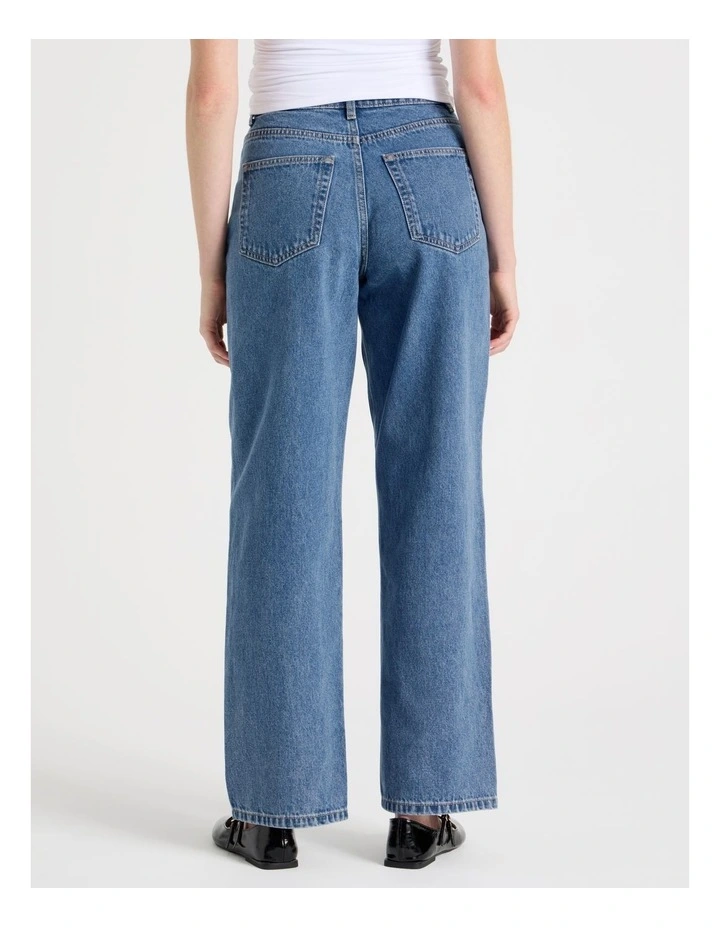 Vintage Straight High Rise Jean In Mid Wash image 5