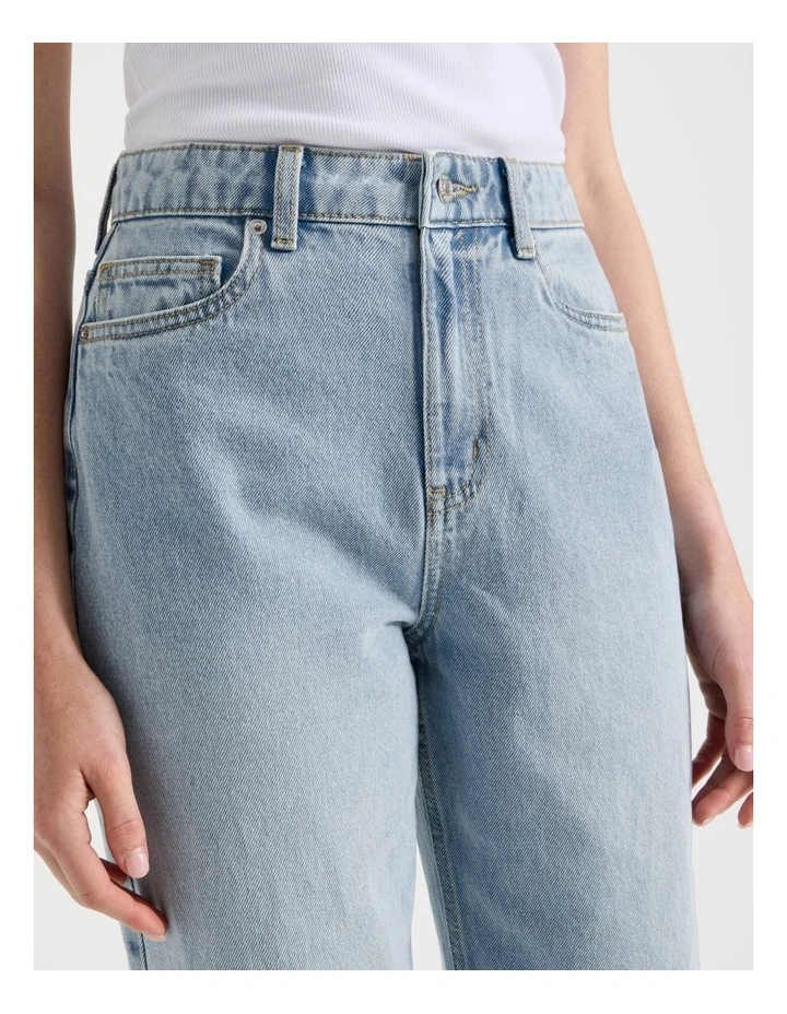 Vintage Straight High Rise Jean In Light Wash image 4