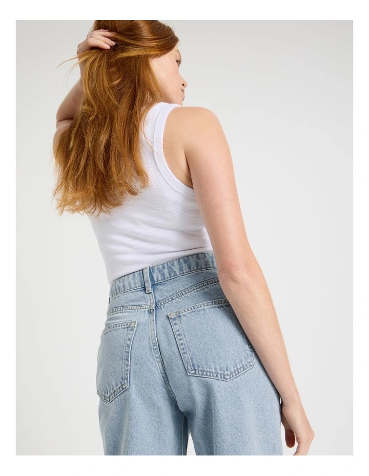 Vintage Straight High Rise Jean In Light Wash image 5
