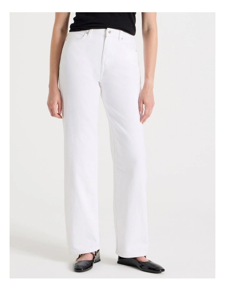 Vintage Straight High Rise Jean In Ecru image 2