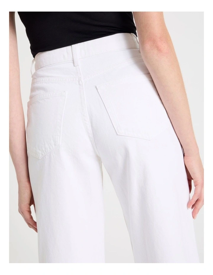 Vintage Straight High Rise Jean In Ecru image 5