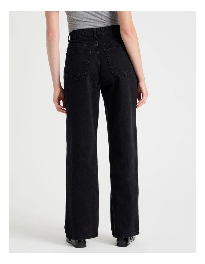Vintage Straight High Rise Jean In Black image 6