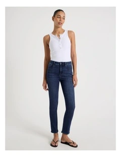 Slim Shape In High Rise Jean In Dark Indigo
