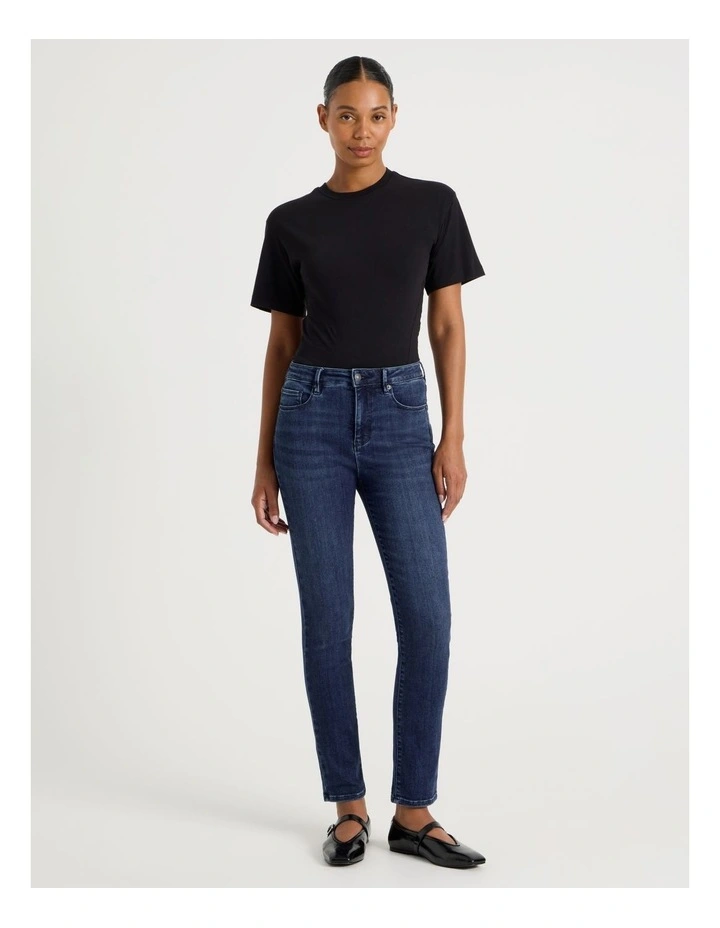 Slim Shape In High Rise Jean In Dark Indigo image 1
