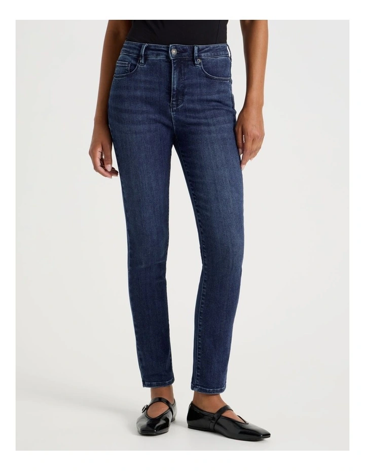 Slim Shape In High Rise Jean In Dark Indigo image 2
