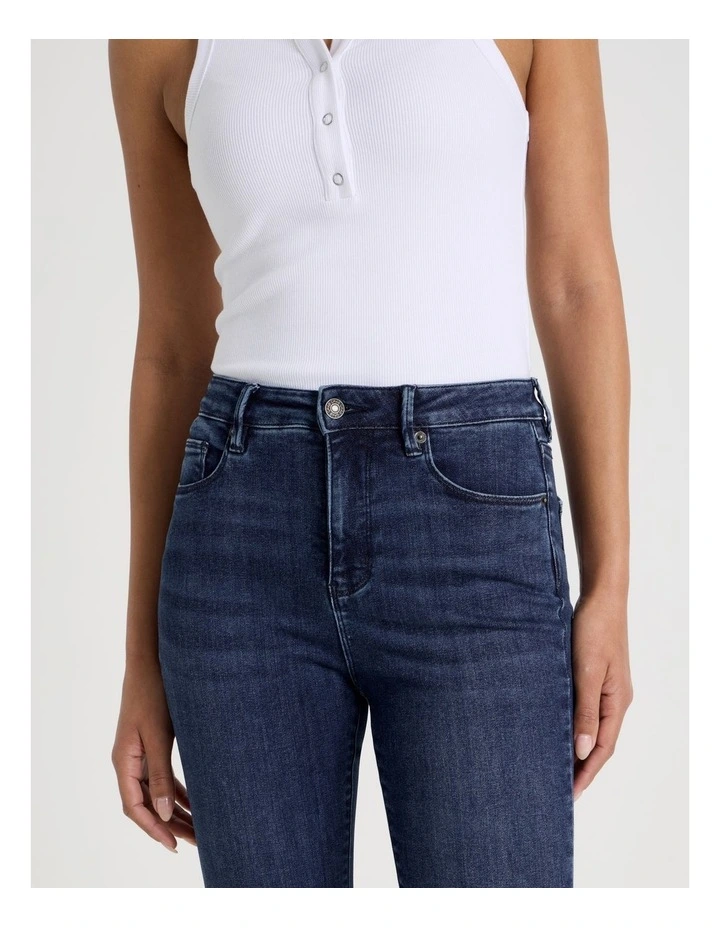 Slim Shape In High Rise Jean In Dark Indigo image 3