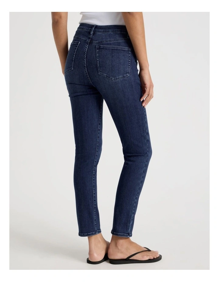 Slim Shape In High Rise Jean In Dark Indigo image 6