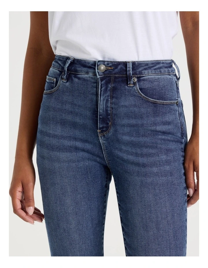 Slim Shape In High Rise Jean in Medium Indigo image 3
