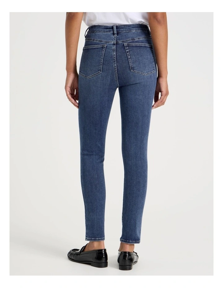 Slim Shape In High Rise Jean in Medium Indigo image 4