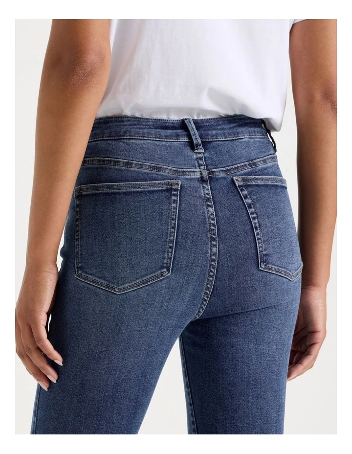 Slim Shape In High Rise Jean in Medium Indigo image 5