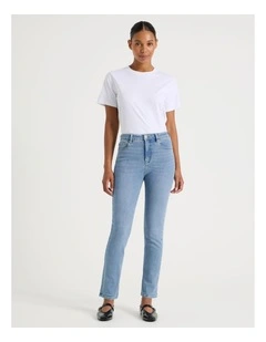 Slim Shape In High Rise Jean In Light Indigo