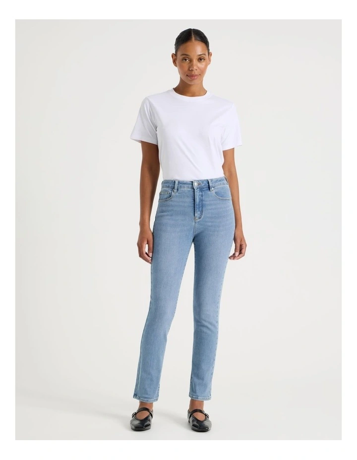 Slim Shape In High Rise Jean In Light Indigo image 1