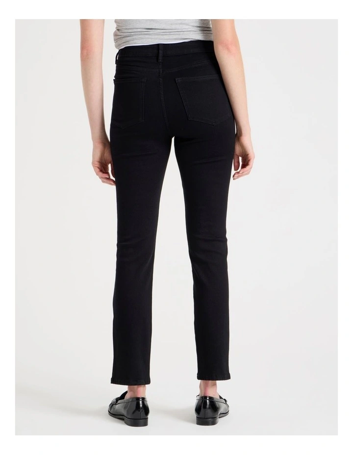 Slim Shape In High Rise Jean in Black image 6