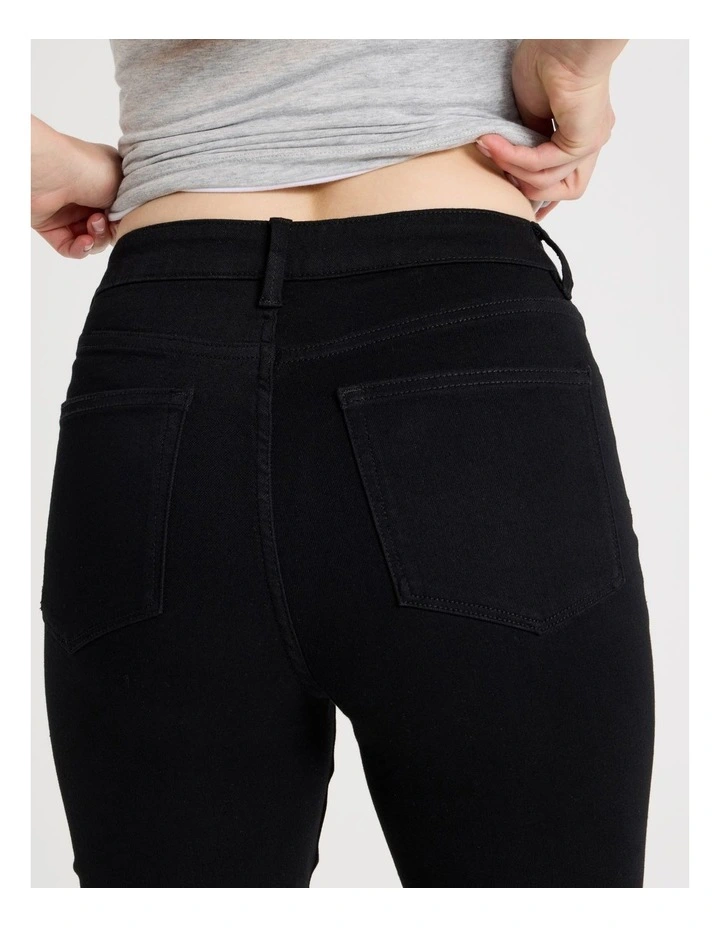 Slim Shape In High Rise Jean in Black image 7