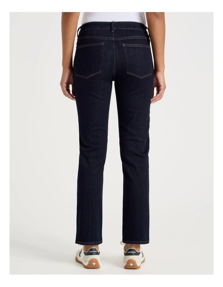 Straight Shape In Mid Rise Jean in Rinse image 4