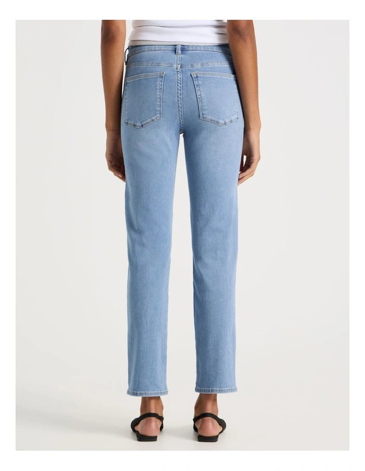 Straight Shape In Mid Rise Jean in Light Indigo image 5