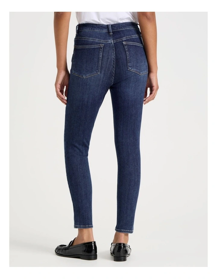 Skinny Shape In Jean In Short Inseam In Dark Indigo image 4