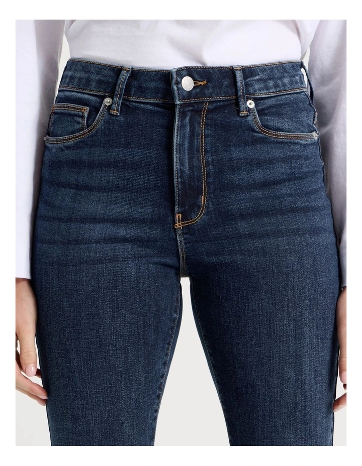 Skinny Mid Rise Jean in Medium Indigo image 5