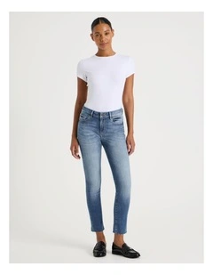 Ankle Skinny Low Rise Jean in Medium Wash