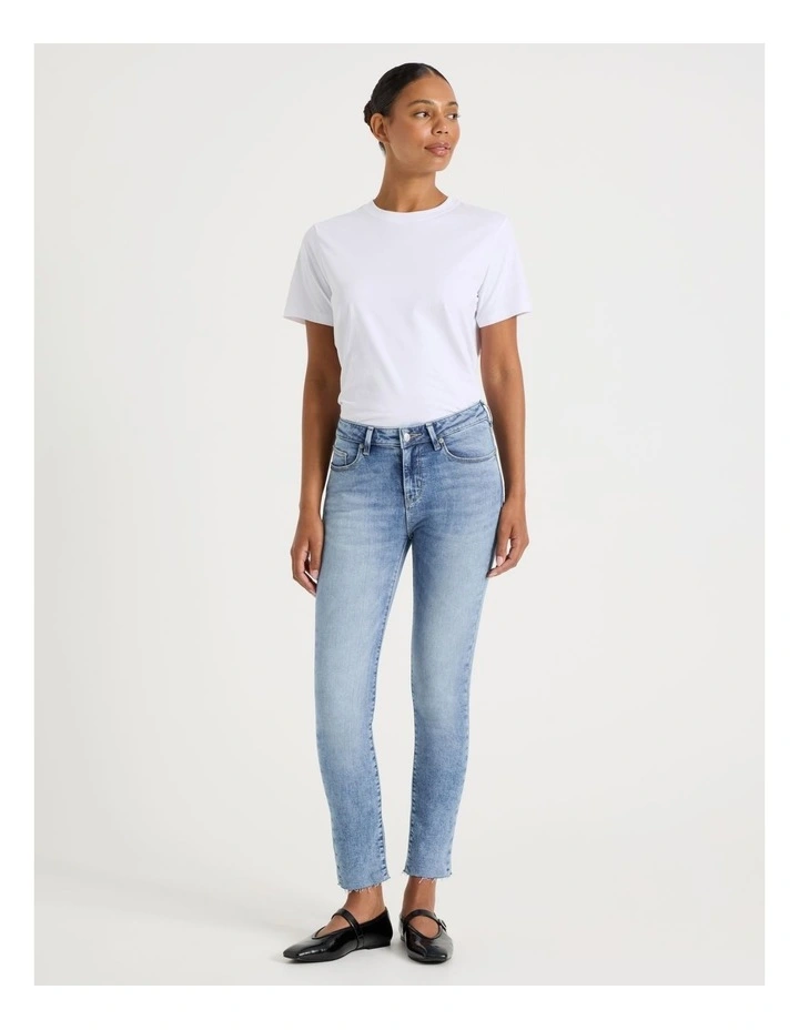 Ankle Skinny Low Rise Jean in Light Indigo image 1