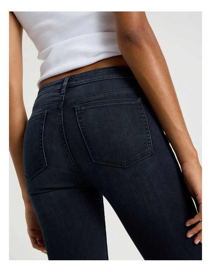 Ankle Skinny Low Rise Jean In Blue Black image 6