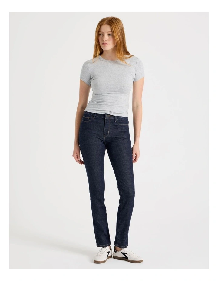 Slim Mid Rise Jean in Rinse image 1
