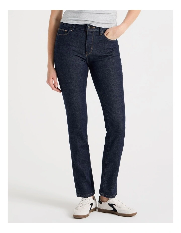 Slim Mid Rise Jean in Rinse image 2
