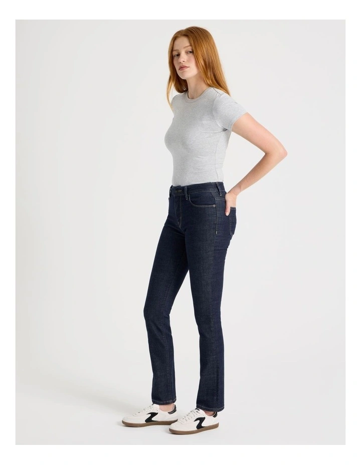 Slim Mid Rise Jean in Rinse image 3