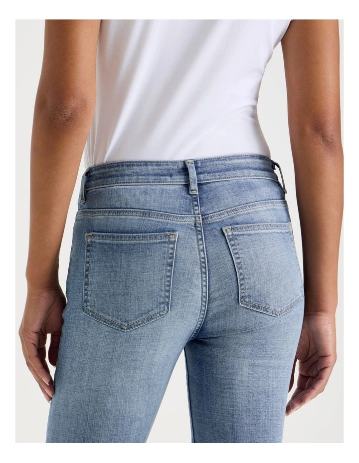 Slim Mid Rise Jean in Light Indigo image 5