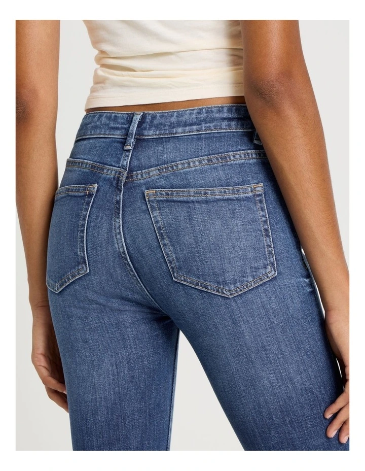 Slim Mid Rise Jean in Medium Wash image 6