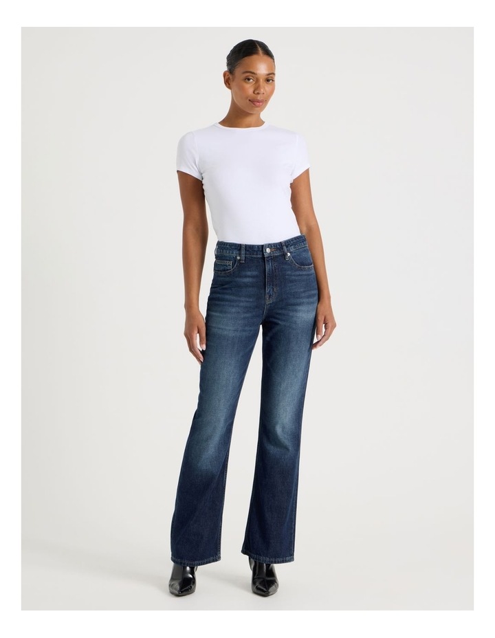 Flare High Rise Jeans in Dark Wash