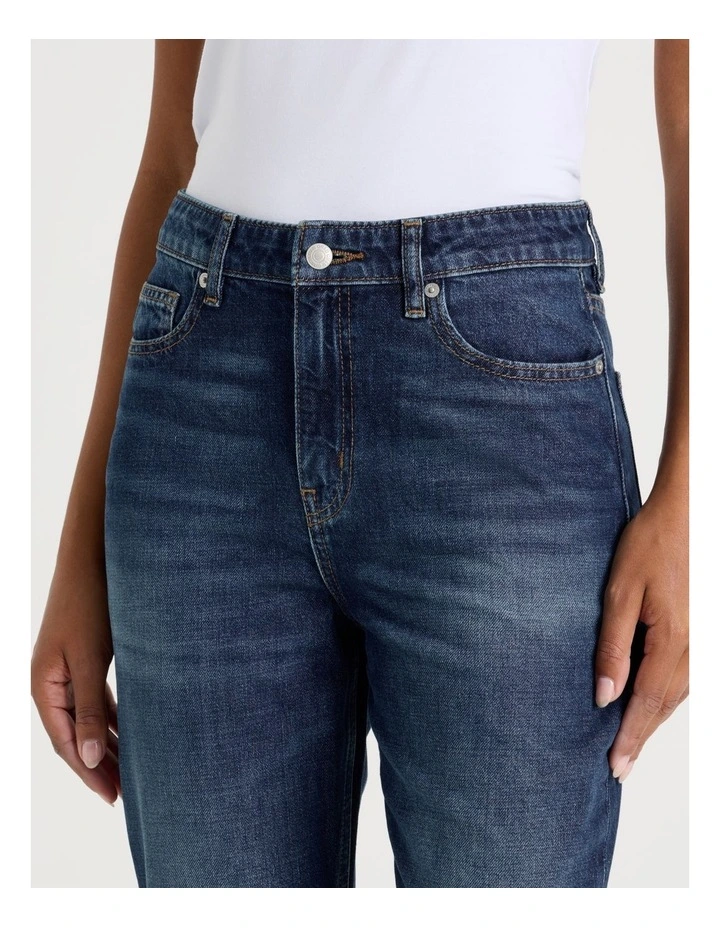 Flare High Rise Jeans in Dark Wash image 3