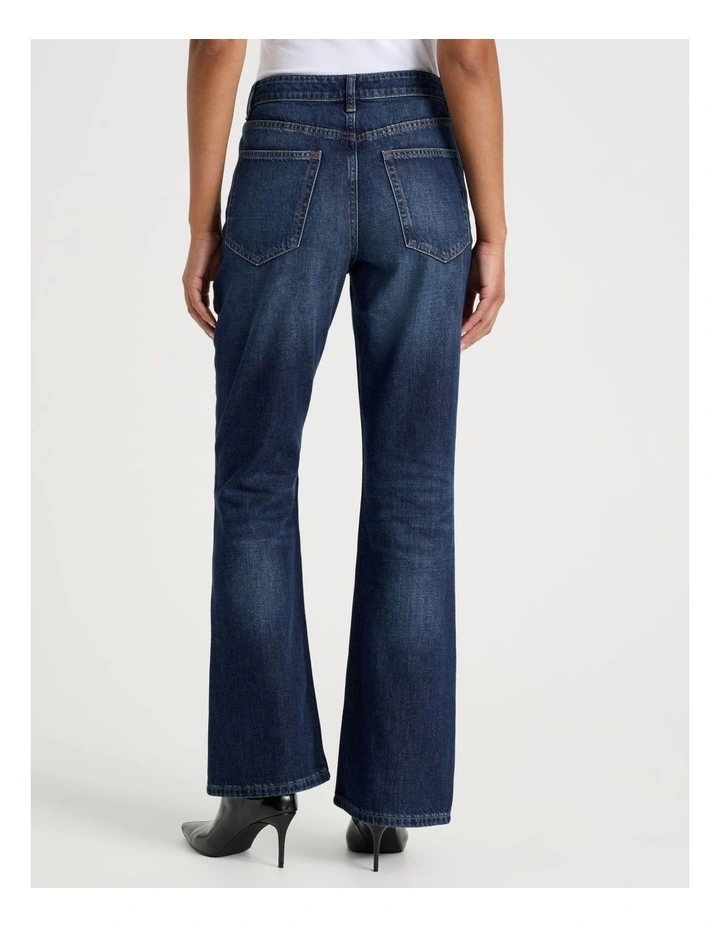 Flare High Rise Jeans in Dark Wash image 4