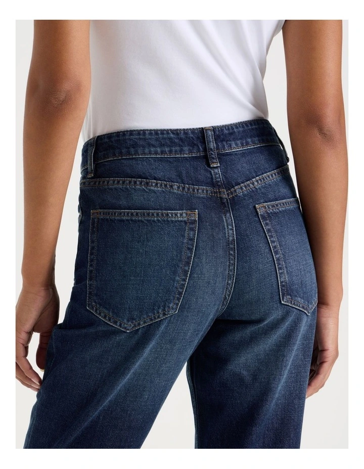 Flare High Rise Jeans in Dark Wash image 5