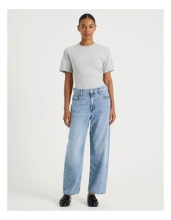 Barrel Mid Rise Jean In Medium Wash